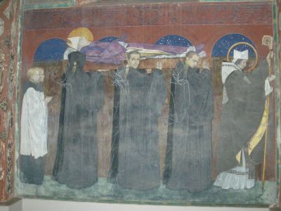 Väggmålning i Armeniska kyrkan.